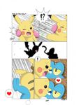  &lt;3 blush comic duo female froakie hi_res kissing male nintendo pikachu pok&eacute;mon video_games winick-lim 