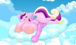  2016 absurd_res animal_genitalia animal_penis anjuneko anthro areola badgerben balls big_breasts breasts dickgirl equine equine_penis erect_nipples erection friendship_is_magic hi_res horn huge_breasts hyper hyper_breasts hyper_penis intersex mammal medial_ring my_little_pony nipples penis princess_cadance_(mlp) solo winged_unicorn wings 