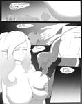  big_breasts breast_suck breasts comic consentacles dialogue egg elf english_text female hi_res humanoid kleinvoimond not_furry oviposition spores sucking tentacles text 