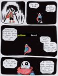  aftertale animated_skeleton bone clothed clothing comic dialogue english_text gui loverofpiggies male melting not_furry sans_(undertale) skeleton solo text traditional_media_(artwork) undead undertale video_games 