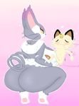  &lt;3 anthro big_breasts big_butt blush breasts butt cat drooling duo eyes_closed feline female hi_res hoshime huge_breasts huge_butt jewelry larger_female male mammal meowth necklace nintendo pillow pok&eacute;mon pok&eacute;morph purugly saliva sex size_difference smaller_male smile smut-valerian titfuck video_games yellow_eyes 