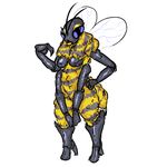  arthropod bee breasts female insect lips multi_limb solo thick_thighs unknown_artist wings 