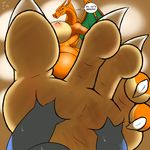  2016 ambiguous_gender anthro anthrofied areola big_breasts blue_eyes blue_skin breasts charizard dialogue dragon duo english_text female feral first_person_view foot_fetish foot_focus half-closed_eyes hi_res horn huge_breasts licking licking_lips membranous_wings ms._zard nintendo nipples nude orange_scales pok&eacute;mon pok&eacute;morph reptile scales scalie signature size_difference solo_focus speech_bubble squirtle sweat text tongue tongue_out turtle video_games white_scales wings zp92 