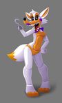  animatronic canine five_nights_at_freddy&#039;s five_nights_at_freddy&#039;s_world fox glowing glowing_eyes group hook lolbit_(fnaf) machine mammal open_mouth pinkypills_(artist) robot video_games 