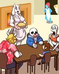  absurd_res alphys animated_skeleton anthro apron asgore_dreemurr big_breasts blood bone boss_monster breasts brown_hair camera caprine child clothing derp_eyes female fish food goat group hair hi_res human ketchup male mammal marine monster naked_apron nosebleed papyrus_(undertale) pie pink_hair protagonist_(undertale) sans_(undertale) scalie skeleton toriel undead undertale undyne video_games wasajoke young 