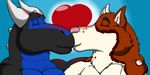  &lt;3 caerulus canine dragon duo holidays kissing male mammal mrtoaster886 valentine&#039;s_day wolf 