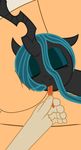  2016 animated badumsquish changeling digital_media_(artwork) disembodied_hand duo egegokprochannel eyeshadow female friendship_is_magic green_hair hair hi_res horn human long_tongue lying makeup mammal my_little_pony queen_chrysalis_(mlp) sleeping solo_focus tongue vlad08299 