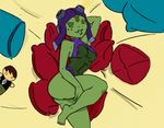  amphibian ben_10 ben_10:_omniverse bird&#039;s-eye_view breasts cartoon_network clothed clothing female high-angle_view incursean lingerie nipple_bulge plushie princess_attea skimpy solo terrible_the_drawfag 