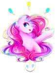  2016 alpha_channel balloon blue_eyes equine female friendship_is_magic fur hair hi_res hooves horse koveliana long_hair looking_back mammal my_little_pony open_mouth pink_fur pink_hair pinkie_pie_(mlp) pony smile solo teeth tongue 