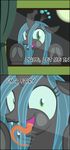 2016 absurd_res badumsquish changeling curtains dialogue english_text fangs female friendship_is_magic full_moon hair hi_res hooves horn long_hair long_tongue looking_at_viewer moon my_little_pony on_glass open_mouth queen_chrysalis_(mlp) saliva solo text tongue tongue_out 