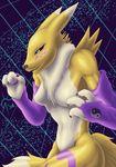  absurd_res breasts canine digimon female fox hi_res mammal markings muscular renamon sacrificabominat sleeves solo tattoo 