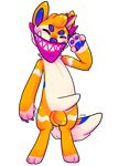  balls bandanna bandetto canine crown dog edit erection eyes_closed lapfox_trax male mammal paws penis pool_toy shadetavish smile solo soullessteddybear teeth 