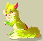  2015 canine chloe-dog digital_media_(artwork) falvie_(character) female feral fionbri fur green_fur mammal simple_background solo 