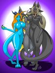  2013 anthro big_breasts black_horns black_scales blonde_hair blue_eyes blue_horns blue_scales blush breasts brown_hair canine creamy creamy423 dragon english_text equine featureless_breasts featureless_crotch female fennec feura food fox fruit fur group hair half-closed_eyes horn hybrid long_tongue male mammal multi_arm multi_limb navel night_(nightfaux) nipples nude open_mouth pear pink_nose purple_background purple_eyes red_eyes scales signature simple_background smile text tongue wide_hips yellow_fur 