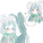  2016 animal_humanoid anon big_ears blush clothed clothing digital_media_(artwork) duo english_text female happy humanoid mammal mouse mouse_humanoid naughty_face nazrin petting rodent simple_background smile solo_focus text touhou unknown_artist white_background 