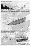  1984 aircraft airport albedo_(comic_book) anthro battle comic computer explosion military monocrome planet science_fiction smoke solo space spaceport steve_gallacci story tank text traditional_media_(artwork) vehicle 