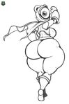  1_eye big_butt breasts butt cape clothing eyegore eyelashes female huge_butt looking_back monster mouthless nintendo not_furry solo the_legend_of_zelda thick_thighs video_games xopachi 
