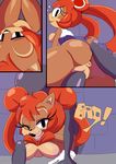  2016 anthro anus big_breasts breasts chipmunk cloudz comic cosplay erection female group group_sex hi_res male mammal parody penetration penis rodent sally_acorn sex sonic_(series) vaginal vaginal_penetration 