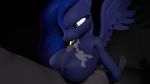  3d_(artwork) anthro big_breasts blue_hair breasts cgi cum cum_in_mouth cum_inside cum_on_breasts dark_room digital_media_(artwork) duo equine feet female friendship_is_magic hair ipwnd lights male male/female mammal my_little_pony nipples open_mouth orgasm pegasus penis princess_luna_(mlp) sex source_filmmaker titfuck tongue tongue_out wings 