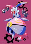  ambiguous_gender anthro digital_media_(artwork) eyes_closed female feral full-length_portrait gear group klink machine magearna nintendo pok&eacute;mon portrait red_eyes smile solo_focus tamarinfrog video_games voltorb x_o 