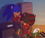  anal anal_penetration angelofhapiness duo hi_res male male/male oral penetration penis sex shadow_the_hedgehog sonic_(series) sonic_the_hedgehog zonic 