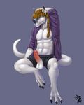  anthro badcoyote balls dragon erection hi_res humanoid_penis male nogard_krad_nox penis ponytail solo 