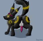 animal_genitalia animal_penis backsack balls black_fur butt canine_penis eeveelution erection fur girly hair_bow hair_ribbon knot looking_at_viewer male nintendo open_mouth paws penis perineum pok&eacute;mon presenting presenting_hindquarters raised_tail ribbons simple_background solo trigaroo umbreon video_games yellow_eyes 