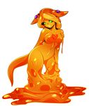 anthro aysu core female goo gooey hi_res looking_at_viewer oogie.nightshade simple_background slime solo voluptuous white_background 