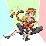  anthro calvin_(c&amp;h) calvin_and_hobbes duo feline female hair hobbes human male mammal tiger zakuwitz 