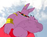  anthro balls cat champa clothing dragon_ball dragon_ball_super erection feline grin humanoid_penis looking_at_viewer male mammal penis penis_grab purple_penis slightly_chubby solo standing utx-shapeshifter vein veiny_penis 