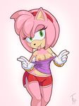  2016 amy_rose anthro areola big_breasts breasts erect_nipples female hedgehog mammal nipples solo sonic_(series) the_other_half 