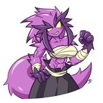  abs big_breasts bizarrejuju breasts clothed clothing female hi_res midriff muscular muscular_female scalie scalie_schoolie solo 
