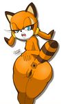  =3 anthro anus ass_spread big_butt blue_eyes breasts butt damian_hodge doughnut female food hi_res mammal marine_the_raccoon presenting presenting_anus presenting_hindquarters presenting_pussy pussy pussy_lips raccoon simple_background solo sonic_(series) spread_pussy spreading video_games white_background wide_hips 