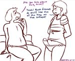  2015 angstrom anthro asriel_dreemurr boss_monster bulge caprine clothing duo english_text eye_contact goat human humanoid_penis male mammal panties penis poking_out protagonist_(undertale) text undertale underwear video_games 