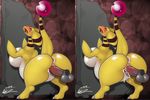  2016 amber_eyes ampharos anthro anus balls bantar2 big_breasts big_butt big_penis black_skin blush breast_squish breasts butt cave crying cum cum_in_pussy cum_inside disembodied_penis female forced hi_res hindpaw male multiple_versions nintendo obese open_mouth overweight paws penetration penis pok&eacute;mon pok&eacute;morph pussy rape rock scar stripes tears thick_thighs vaginal vaginal_penetration vein video_games yellow_skin 