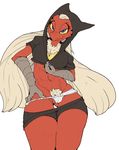  absurd_res avian blaziken blue_eyes camel_toe chest_tuft clothing female flat_colors hair hi_res hoodie long_hair looking_at_viewer navel nintendo pok&eacute;mon pubes shorts solo tuft underwear undressing video_games 