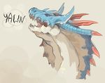  ambiguous_gender blue_scales capcom feral furikake hi_res lagiacrus leviathan_(mh) monster_hunter scales scalie simple_background solo text video_games white_background yellow_eyes 