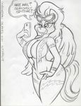  2016 anthro anthrofied big_breasts breasts cellphone cleavage clothed clothing equine eyewear female friendship_is_magic goggles king-cheetah mammal my_little_pony pegasus phone shadowbolts_(mlp) sketch skinsuit solo tight_clothing wings 