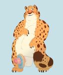  benjamin_clawhauser disney doughnut food male overweight penis seductivefeline solo zootopia 