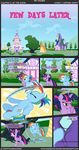  2015 absurd_res alternate_hairstyle blue_fur blush cloud comic cutie_mark dialogue duo english_text equine feathered_wings feathers female friendship_is_magic fur hair hi_res horn house landscape mammal multicolored_hair my_little_pony nature nightmaremoons outside pegasus ponyville purple_eyes purple_feathers purple_fur rainbow_dash_(mlp) rainbow_hair sky text tree twilight_sparkle_(mlp) winged_unicorn wings 