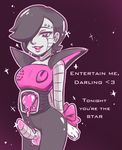  clothing digital_media_(artwork) erection girly hair humanoid machine male mettaton monster not_furry open_mouth penis robot simple_background smile solo text undertale video_games 