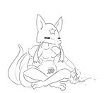  2016 animated anthro black_and_white breasts comic digging elpatrixf eyes_closed fabra_(elpatrixf) female happy? kadabra monochrome nintendo nude pok&eacute;mon pok&eacute;morph simple_background sitting small_breasts solo spoon video_games white_background 