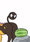  animated_gif food fruit gen_2_pokemon girafarig no_humans pokemon pokemon_(creature) shyguy9 tail watermelon 