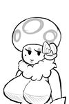  beauty_mark big_breasts breasts eyeshadow female hi_res lips looking_at_viewer makeup mario_bros monochrome nintendo not_furry paper_mario solo toodles video_games 