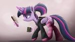  2016 book clothing cup equation equine female friendship_is_magic glowing hair horn legwear magic mammal messy_hair my_little_pony ncmares ponytail socks solo sparkles twilight_sparkle_(mlp) winged_unicorn wings 