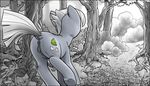  2016 animal_genitalia animal_pussy anus butt cutie_mark earth_pony equine equine_pussy female feral forest friendship_is_magic fur hair hi_res horse limestone_pie_(mlp) mammal my_little_pony outside pencils_(artist) pony pussy running solo tree white_hair 