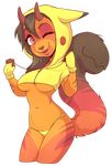  2016 alpha_channel anthro breasts clothed clothing digital_media_(artwork) female hi_res hoodie horn jax_(hipsterprince) midriff navel nintendo one_eye_closed open_mouth panties pikachu pok&eacute;mon portrait simple_background solo standing tail_mouth three-quarter_portrait transparent_background under_boob underwear unknown_species video_games wink zyira 