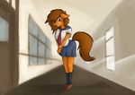  anthro clothing equine fan_character hi_res horn horse looking_at_viewer mammal marsminer my_little_pony pony school_uniform solo unicorn uniform venus_spring 