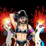  2015 armpit_hair black_hair blood bow_tie bra bracelet breasts brown_hair cleavage clothed clothing curtsibling cutie_mark death digital_media_(artwork) ear_piercing earth_pony equine explosion eyewear female flat_chested friendship_is_magic fur glans glasses gore gradient_background grey_fur grotesque grotesque_death group gun hair helmet horn horse human jewelry looking_at_viewer mammal multicolored_hair my_little_pony nails necklace octavia_(mlp) open_mouth parody penis piercing pony purple_eyes ranged_weapon shotgun simple_background spiked_bracelet studded_belt teeth tongue underwear unicorn vinyl_scratch_(mlp) watermark weapon white_fur white_sclera wings 