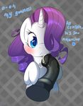  &lt;3 2016 animal_genitalia animal_penis blue_eyes blush cum disembodied_penis duo english_text equine equine_penis female feral friendship_is_magic hair hi_res horn male male/female mammal my_little_pony pattern_background penis purple_hair rarity_(mlp) simple_background text unicorn xaipony_(artist) 